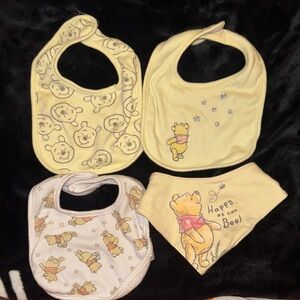 Disney Winnie the Pooh Bib Set - Yellow and Cream